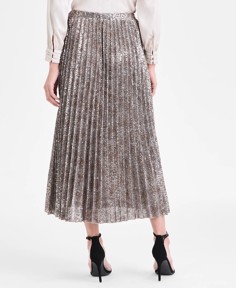 Anne Klein Women's Pull-On Pleated Midi Skirt