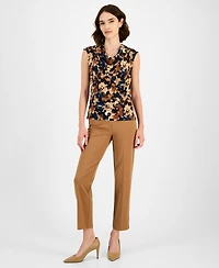 Anne Klein Women's Printed Cowl-Neck Sleeveless Top