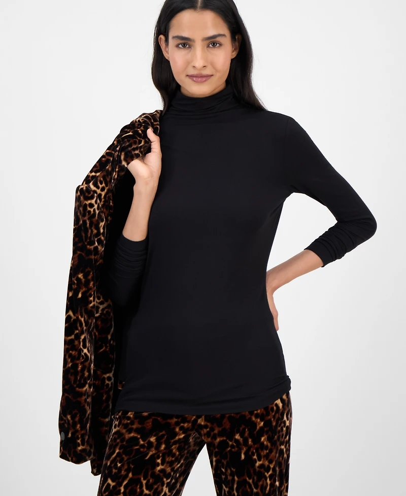 Anne Klein Women's Long-Sleeve Seamless Turtleneck