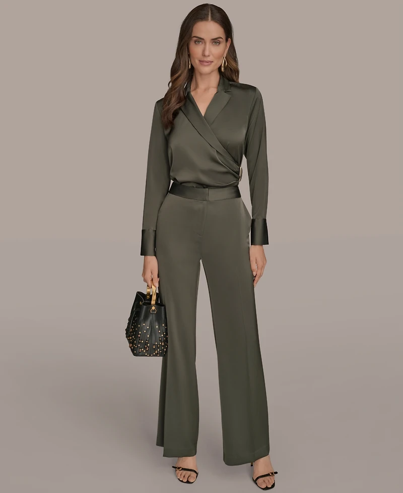 Donna Karan New York Women's Charmeuse Wide-Leg Pants