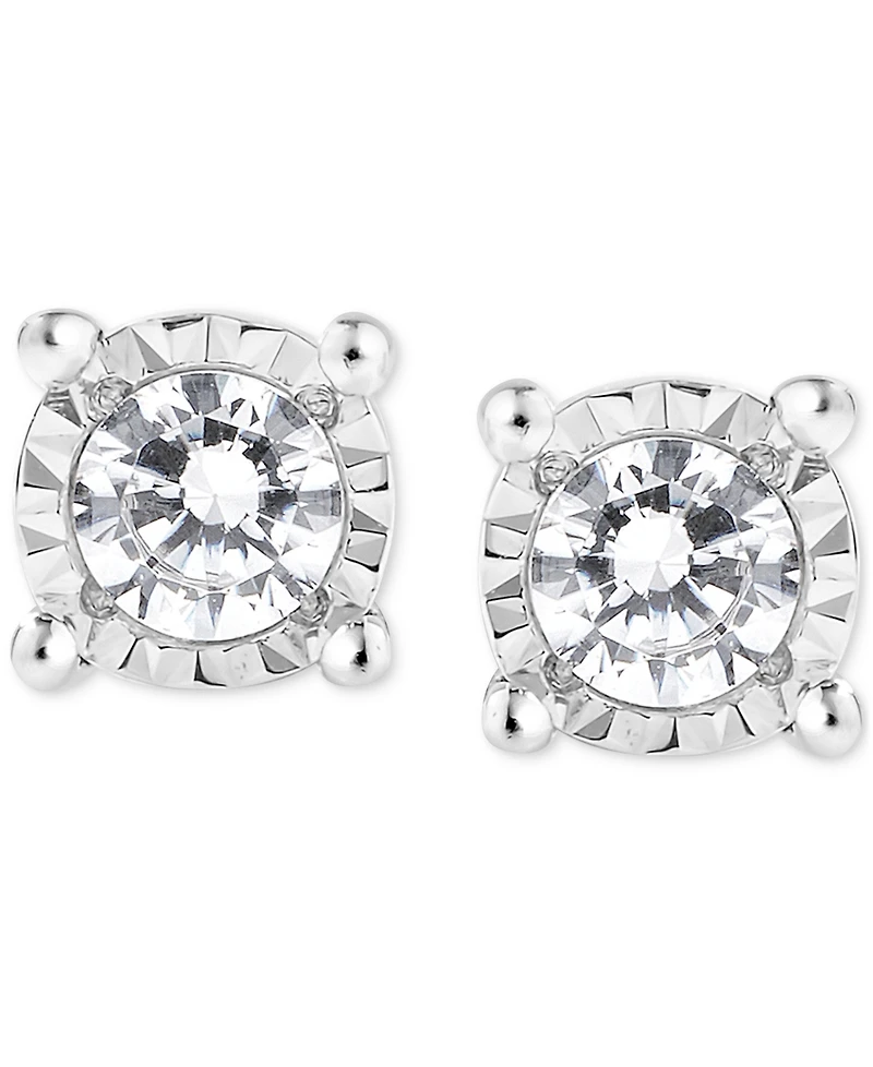 TruMiracle Diamond Stud Earrings (1/4 ct. t.w.) in 14k White Gold