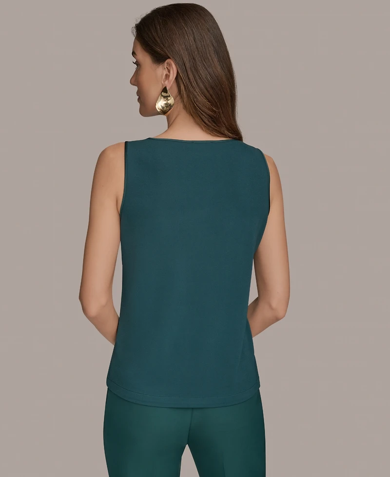 Donna Karan New York Women's Scoop-Neck Satin Tank Top