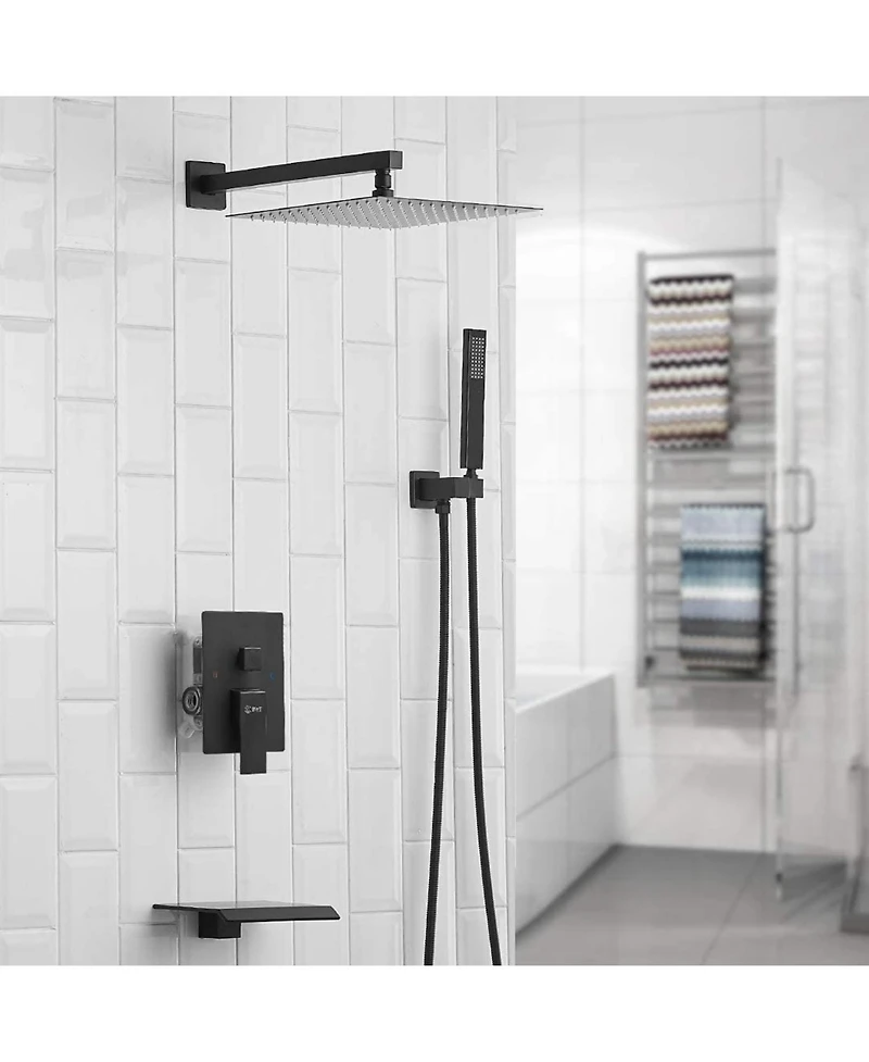 Greenspring 3-Spray Patterns With 2.5 Gpm in. Showerhead Wall Mounted Dual Shower Heads Valve Brushed Nickel