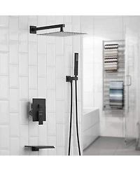 Greenspring 3-Spray Patterns With 2.5 Gpm in. Showerhead Wall Mounted Dual Shower Heads Valve Brushed Nickel