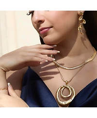 Bcbg Layered Spiral Pendant Necklace