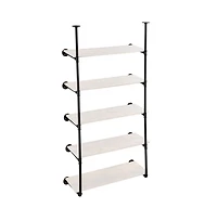 2PCS 5-Tier Industrial Pipe Shelf Frame, Wall Mount, No Planks Included