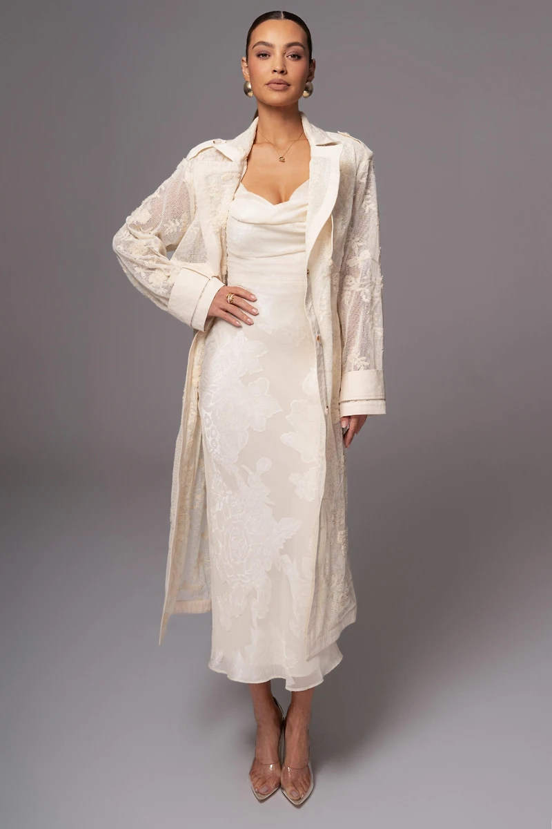 Jluxlabel Floral Embroidered Coat