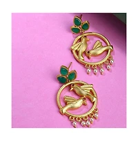 Sohi Circular-Birds Drop Earrings
