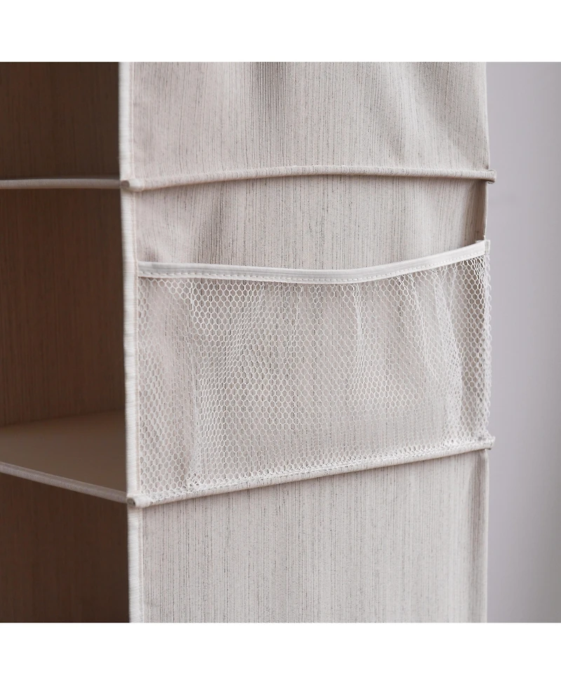 WeThinkStorage Set of 2 Attachable 3 Shelf Reinforced Hanging Closet Organizers, 50lbs Weight Capacity - Clay