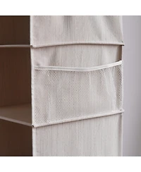WeThinkStorage Set of 2 Attachable 3 Shelf Reinforced Hanging Closet Organizers, 50lbs Weight Capacity - Clay
