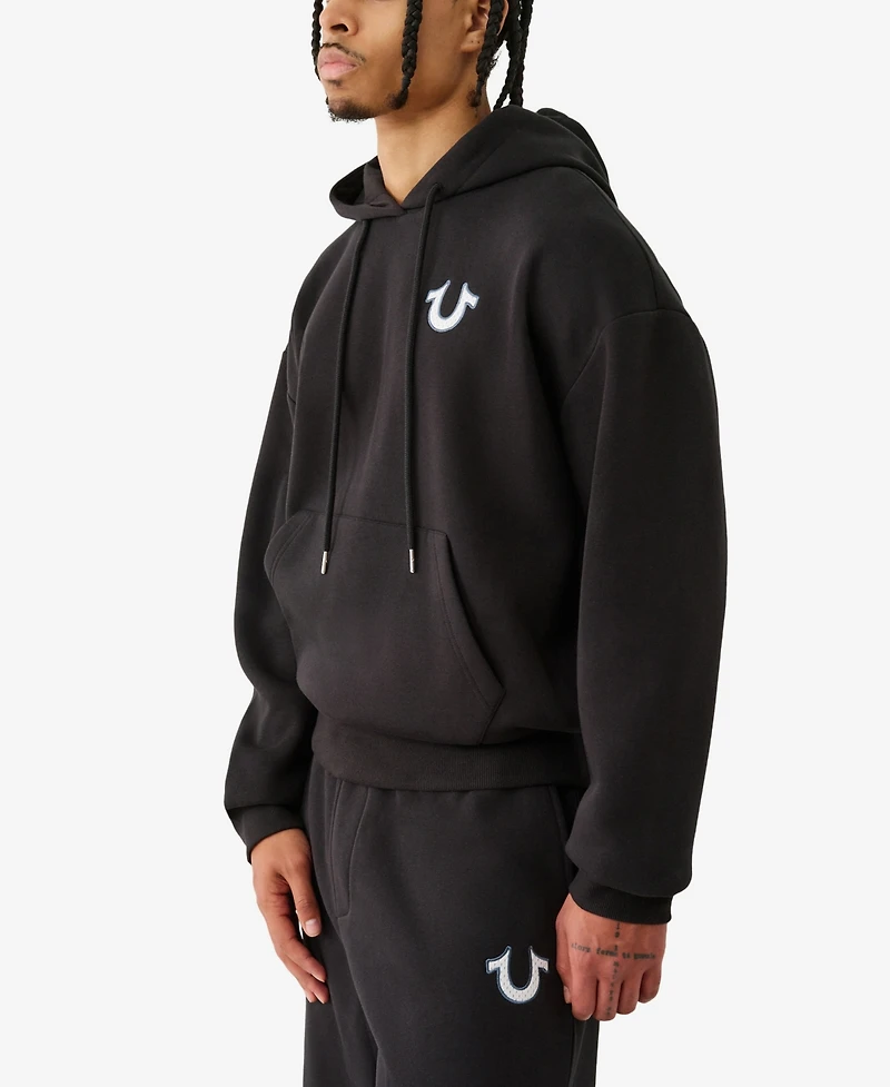 True Religion Men's Mesh Logo Pullover Hoodie