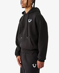 True Religion Men's Mesh Logo Pullover Hoodie