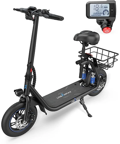 Gyroshoes Electric Scooter Adults with Seat, 450W Motor Up Smart Lcd Display, 25Miles Long Range, Electrically-Powered Motor Scooters