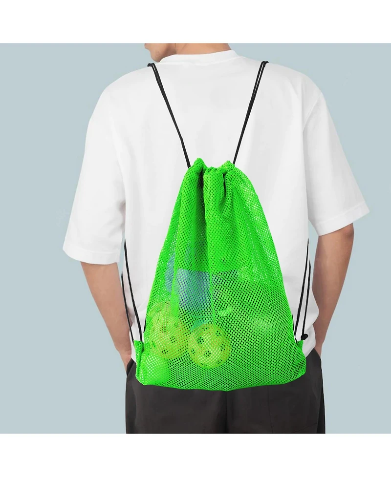 19"x15" Mesh Drawstring Backpack Bag for Sports Gym Gear, Backpacking, Camping Travel (Several Colors Available)
