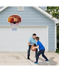Wall Mounted Fan Backboard With 2 nets Basketball Hoop and Rim Outdoor Indoor Sports