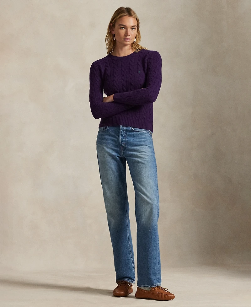Polo Ralph Lauren Women's Cable Wool-Cashmere Crewneck Sweater