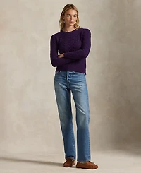 Polo Ralph Lauren Women's Cable Wool-Cashmere Crewneck Sweater