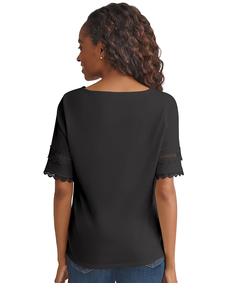 Jones New York Women's Round-Neck Slouchy Blouse