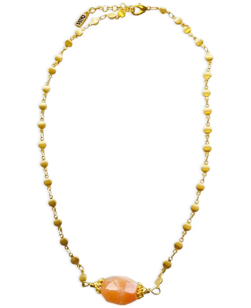 Minu Jewels Gemstone Statement Necklace, 16" + 2" extender