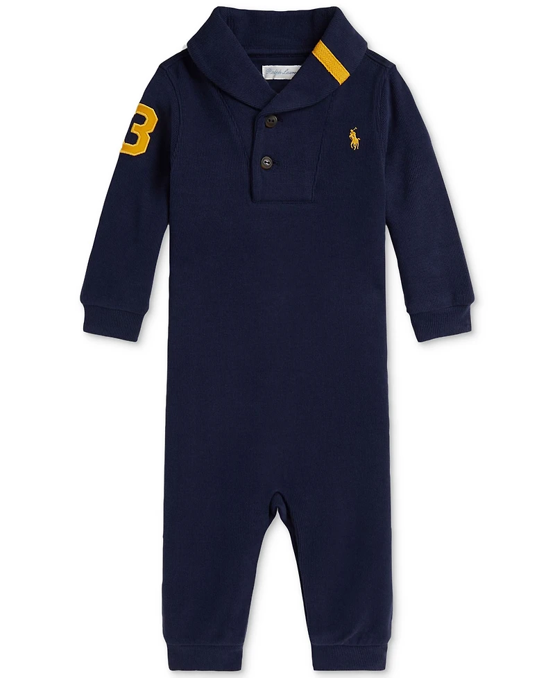 Polo Ralph Lauren Baby Boys Rib-Knit Coverall