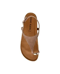 Anne Klein Women's Lola Toe Loop Footbed Flat Sandals