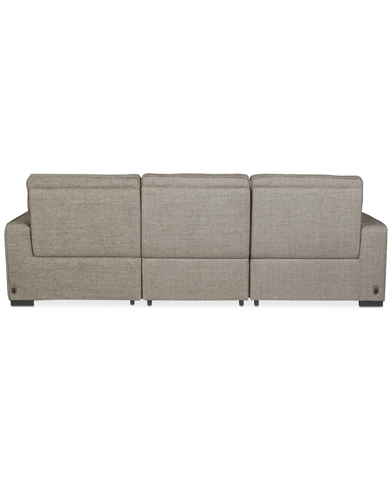 Miren -Pc. Fabric Sectional with Power Headrest Recliners