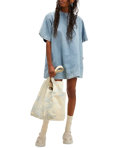 Free People Women's Denim Harlow Mini Dress