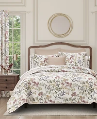 Royal Court Rosewood Botanical Leaf 3-Pc. Quilt Set, King/California King