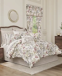 Royal Court Rosewood Botanical Leaf 4-Pc. Comforter Set