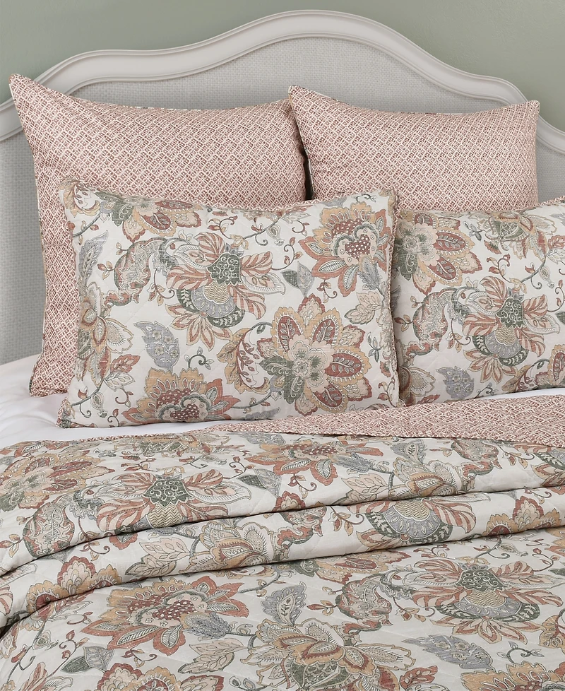 Royal Court Janessa Jacobean 3-Pc. Quilt Set, Twin/Twin Xl