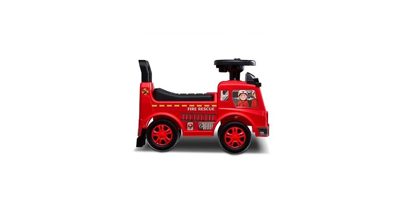 Toddler Ride On Push Car Red with Music Steering Wheel and Under Seat Storage