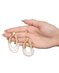 Bcbg Multi-Strand Beaded Loop Earrings