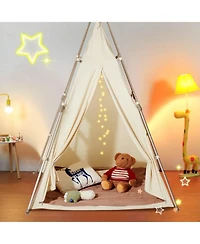 Kids Teepee Play Tent for Ages 1-5 with Windows Mat and Carry Bag Indoor Outdoor
