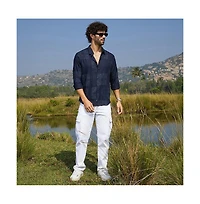 Campus Sutra Men's Navy Blue Celtic-Block Shirt