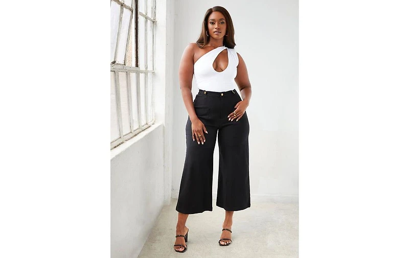 Rebdolls Plus Harley One Shoulder Keyhole Bodysuit