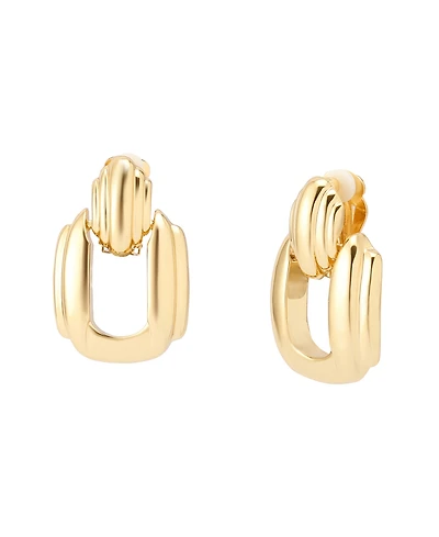 Robert Lee Morris Soho Ribbed Doorknocker Clip-On Earrings