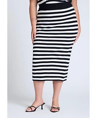 Eloquii Women's Elements Midi Sweater Skirt