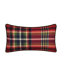 J Queen New York Andrew Plaid Boudoir Decorative Pillow, 15" x 22"