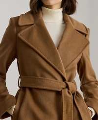 Lauren Ralph Women's Stitch-Trim Notch-Collar Belted Coat