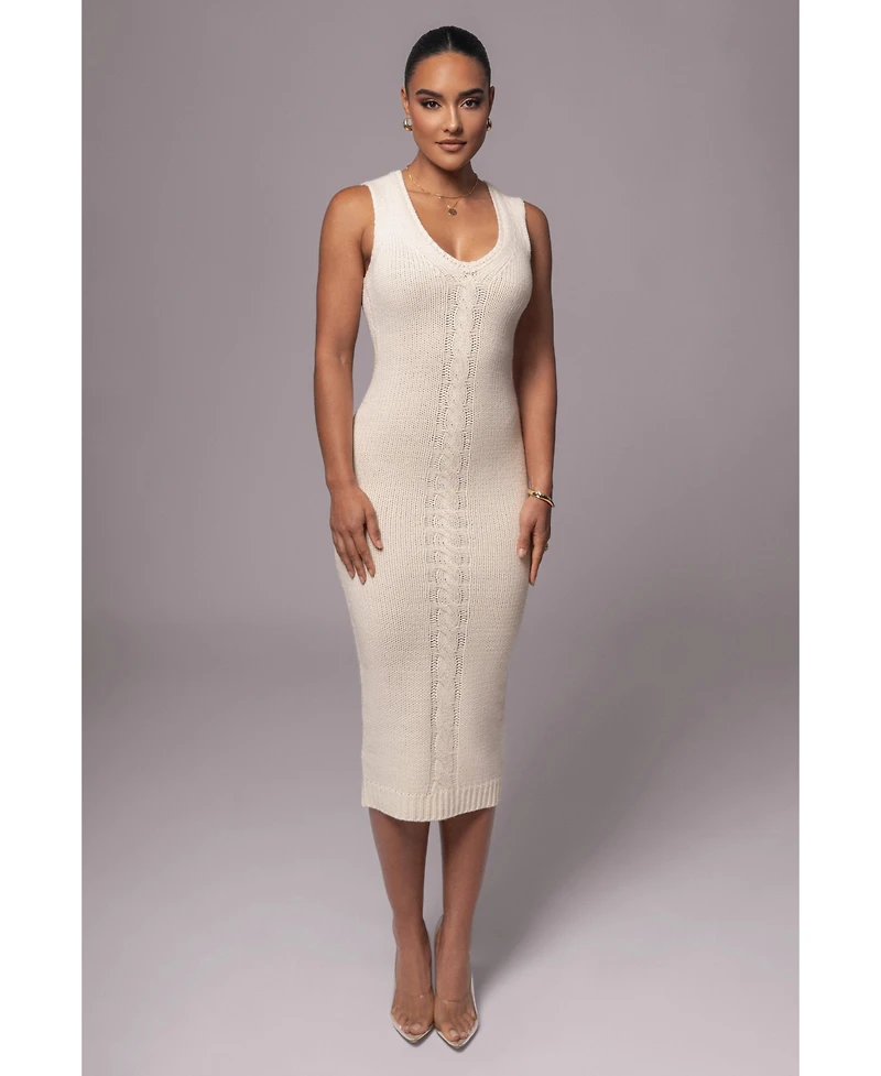 Jluxlabel Women's Sleeveless Cable Knit Dress