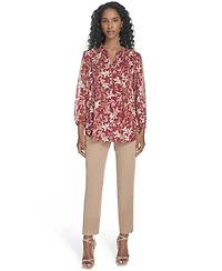 Tommy Hilfiger Women's Floral Pintucked Blouse