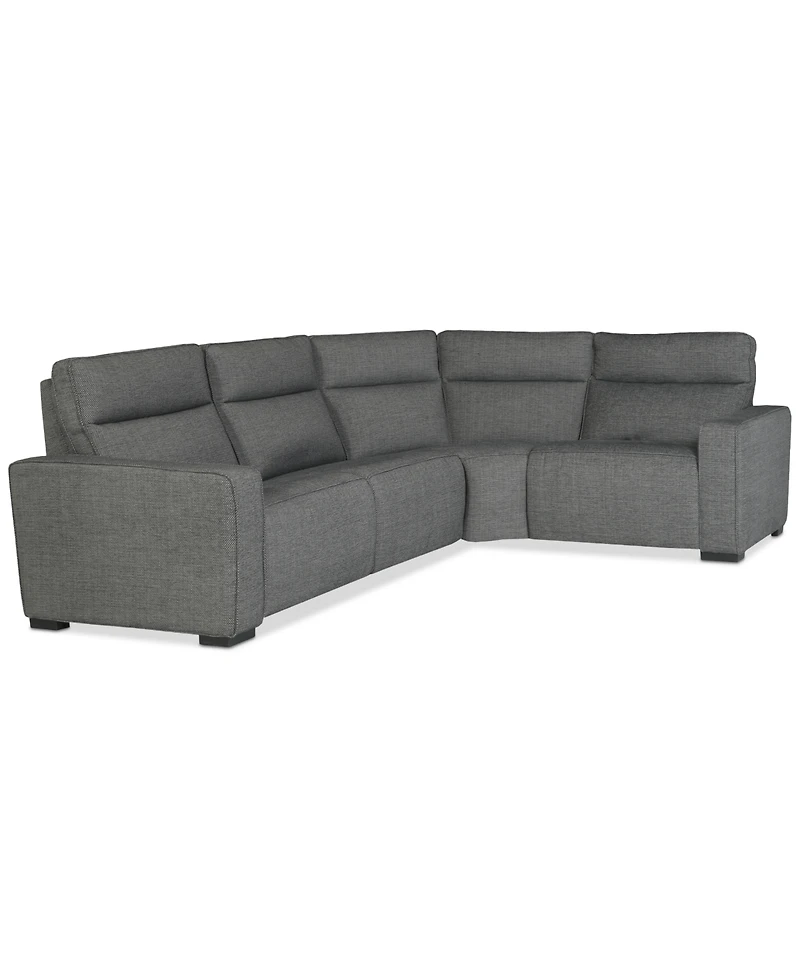 Miren -Pc. Fabric Sectional with Power Headrest Recliners
