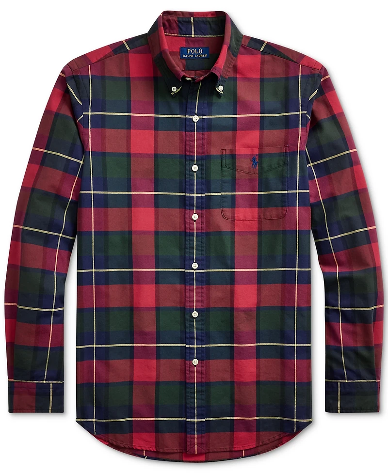 Polo Ralph Lauren Men's Classic-Fit Plaid Oxford Shirt