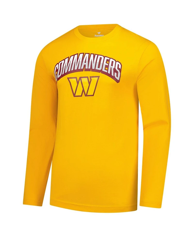 Fanatics Men's Gold Washington Commanders Long Sleeve T-Shirt