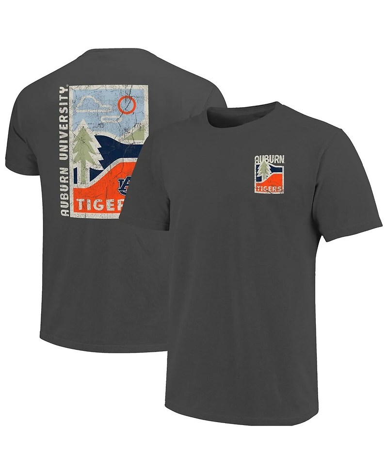 Image One Men's Graphite Auburn Tigers Comfort Colors Minimal Vista Distressed Graphics T-Shirt