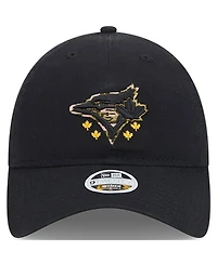 New Era Women's Black Toronto Blue Jays 2024 Armed Forces Day 9TWENTY Adjustable Hat