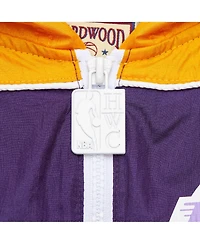 Mitchell & Ness Men's Purple Los Angeles Lakers Hardwood Classics Big Shot Premium Full-Zip Windbreaker Jacket