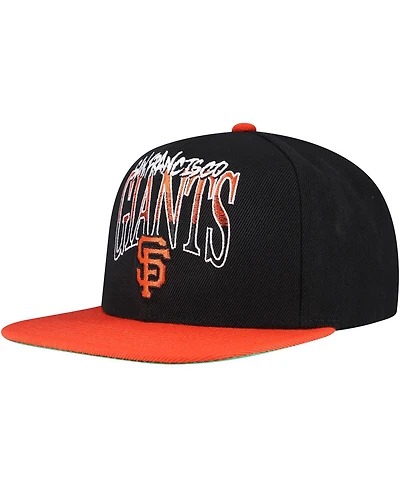 Mitchell & Ness Men's Black San Francisco Giants Rise Up Snapback Hat