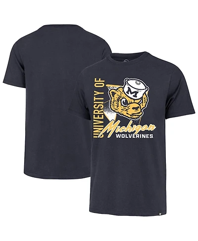 '47 Brand Men's Navy Michigan Wolverines Side Arm Franklin T-Shirt