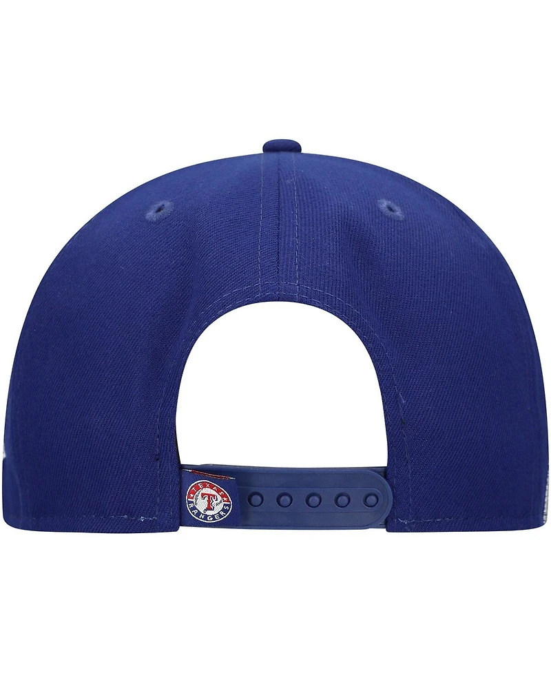 New Era Men's Royal Texas Rangers Logo Strike 9FIFTY Snapback Hat